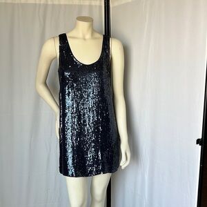 Nicole Miller Sequins and Silk slip tank Dress